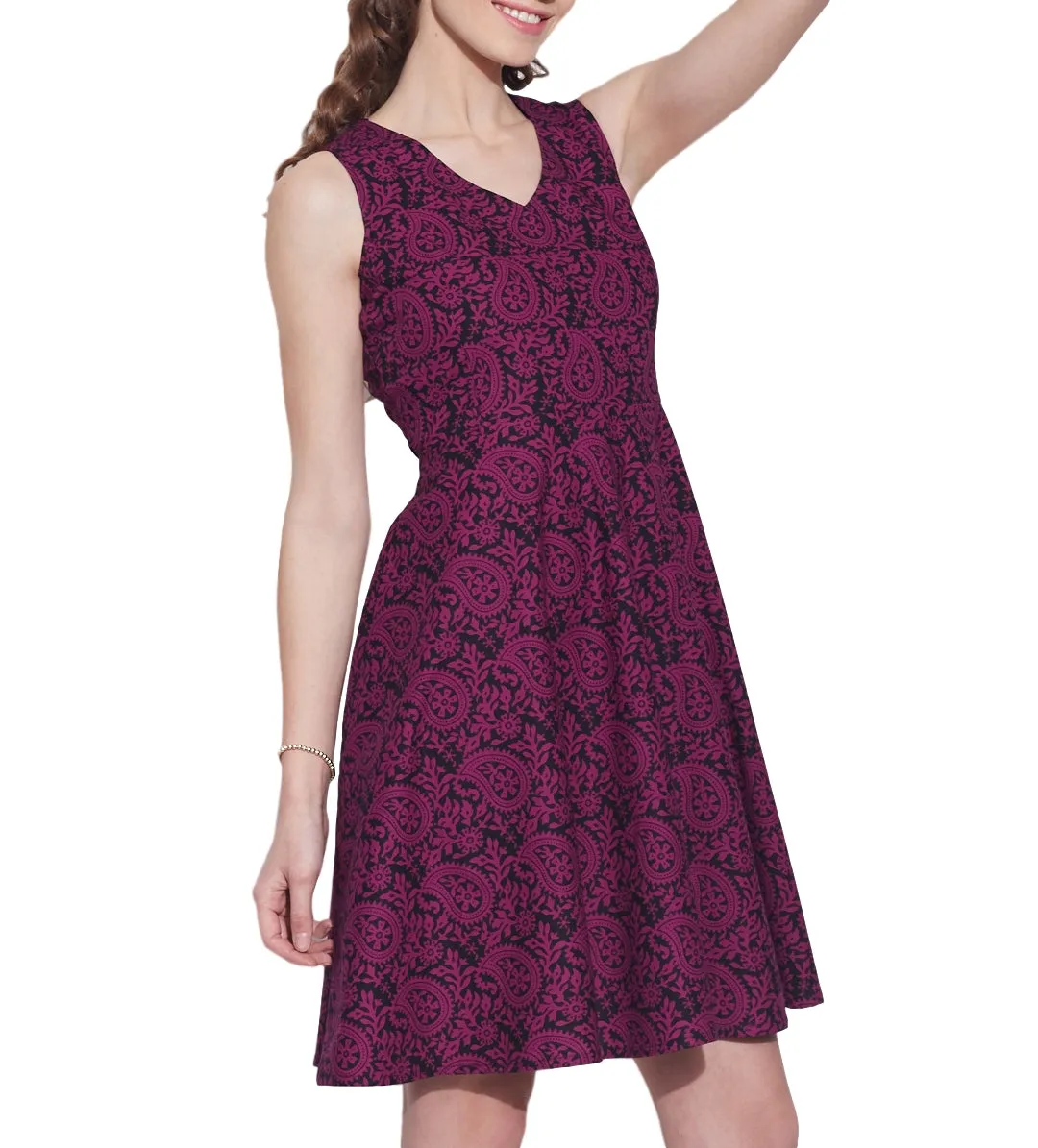 Women Apparels Cotton Printed Dress,Machine Washable,W-CPD36-1612, Size-36 Inch