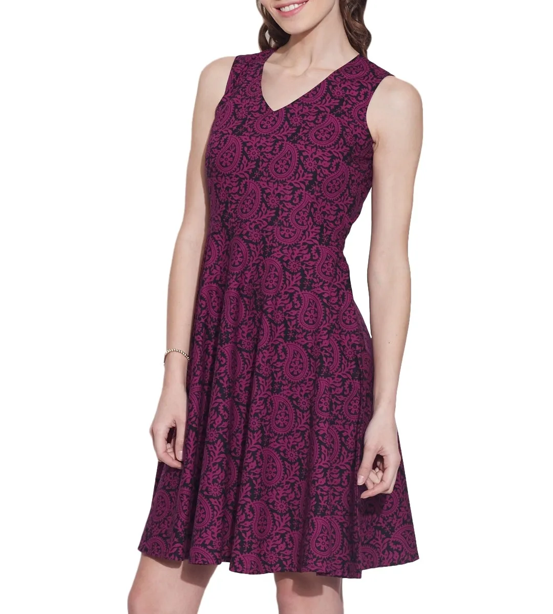 Women Apparels Cotton Printed Dress,Machine Washable,W-CPD36-1612, Size-36 Inch