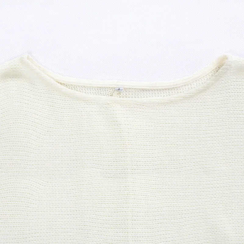 Women's Autumn/Winter Soft Off-Shoulder Loose Knitted Sweater