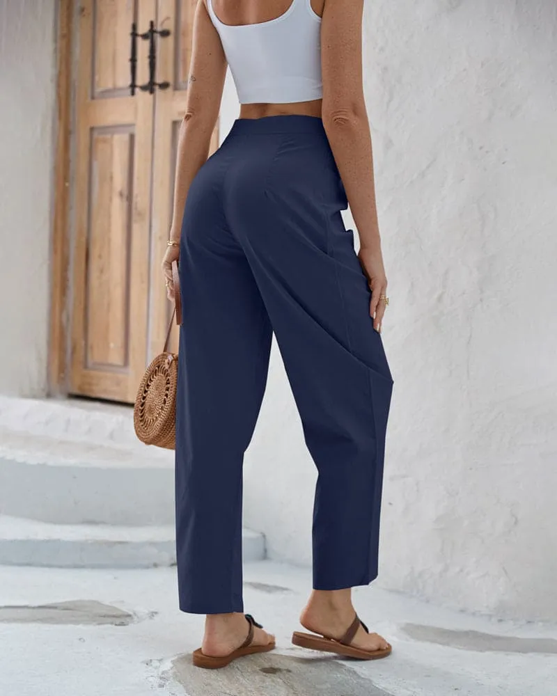 Women's High-Waisted Wide Leg Trousers
