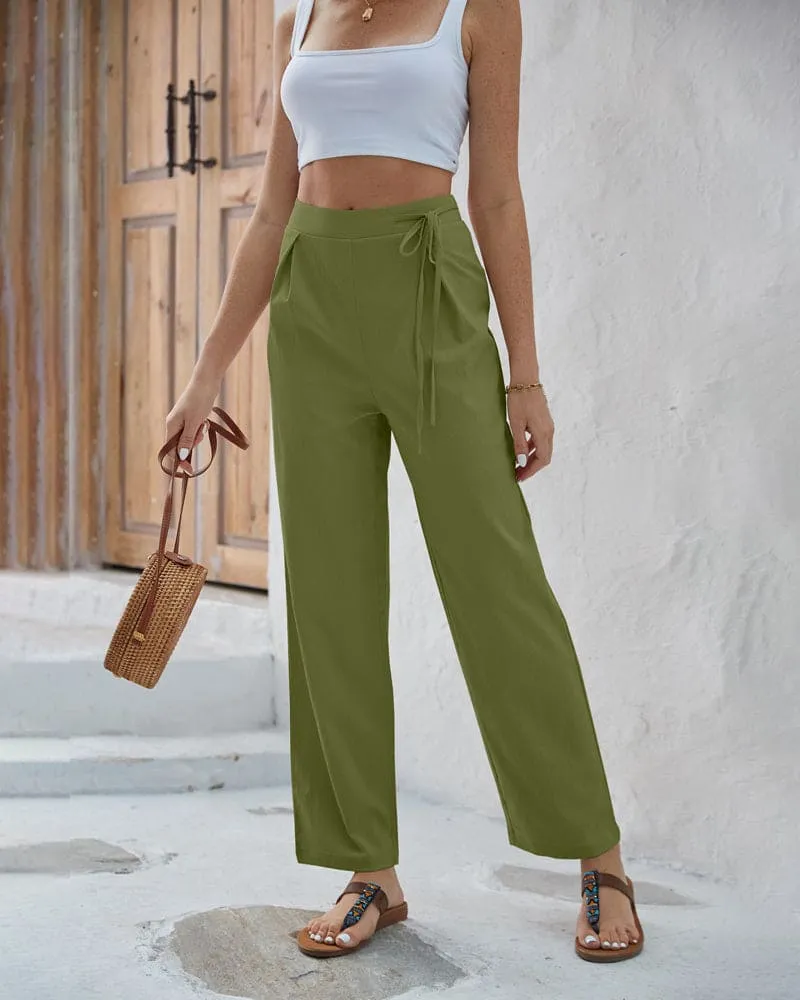 Women's High-Waisted Wide Leg Trousers