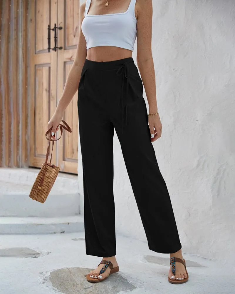 Women's High-Waisted Wide Leg Trousers