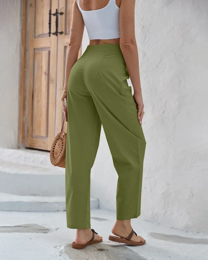 Women's High-Waisted Wide Leg Trousers