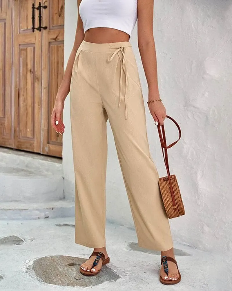 Women's High-Waisted Wide Leg Trousers