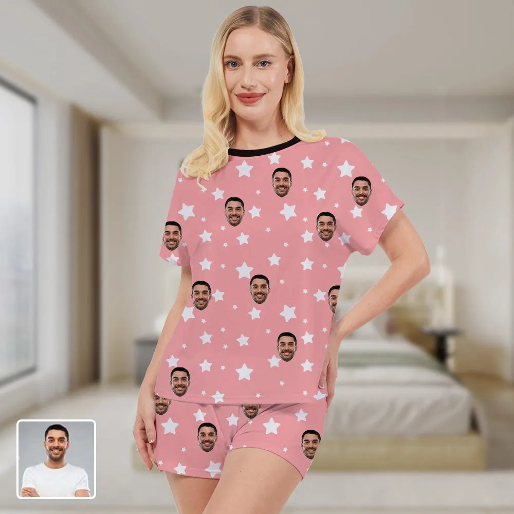 Women's Multi-Color Custom Pajama Set Star Pattern Home Wear