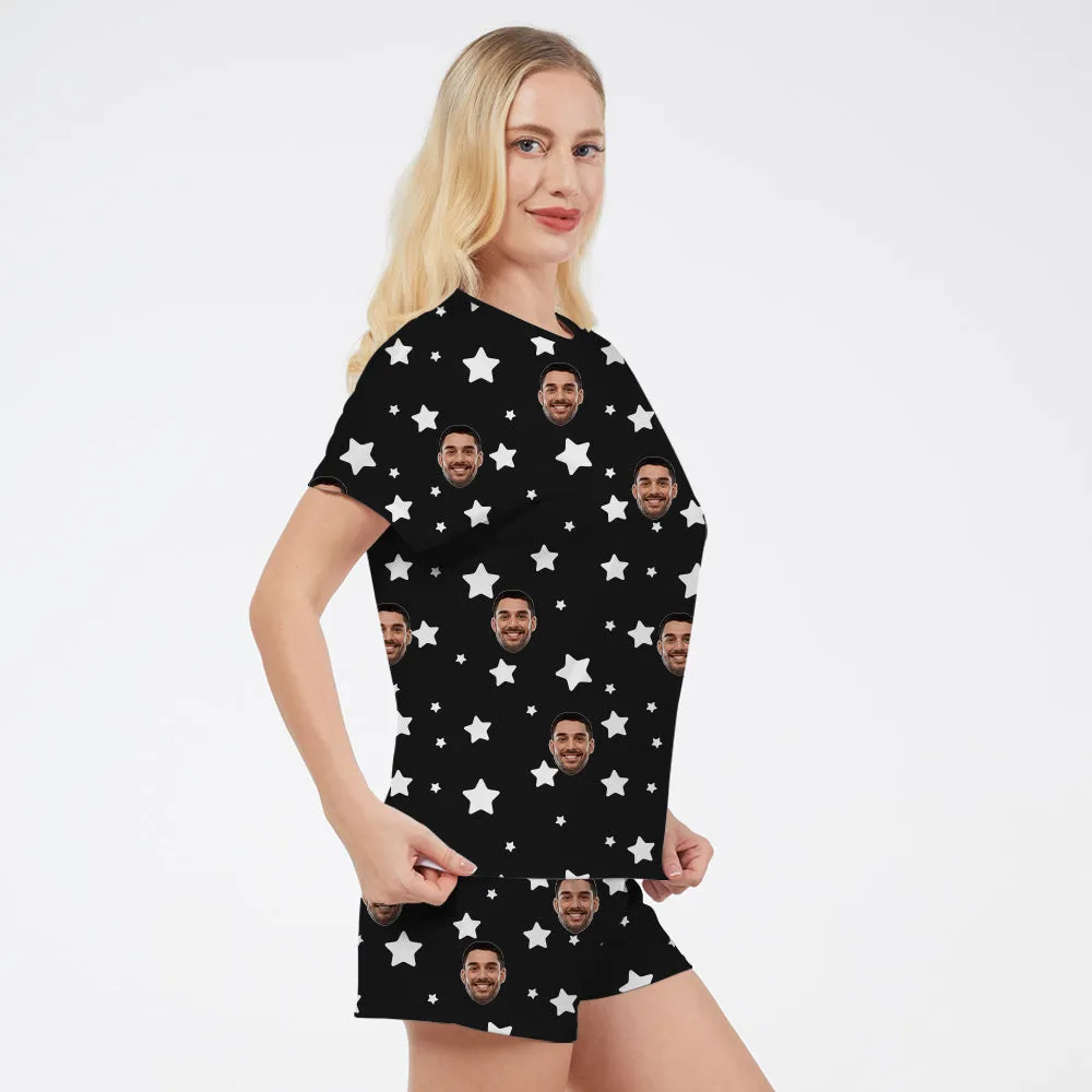 Women's Multi-Color Custom Pajama Set Star Pattern Home Wear